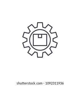 Product management linear icon concept. Product management line vector sign, symbol, illustration.