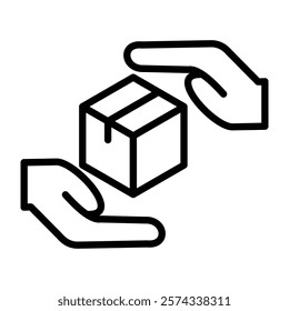 Product Management Outline Icon Vector Illustration