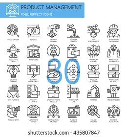 Product Management , Thin Line And Pixel Perfect Icons