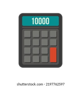 Symbol des Produktmanager-Rechners. Flache Illustration des Produktmanager-Taschenrechners, Vektorsymbol einzeln auf weißem Hintergrund