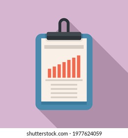Product manager clipboard icon. Flat illustration of product manager clipboard vector icon for web design