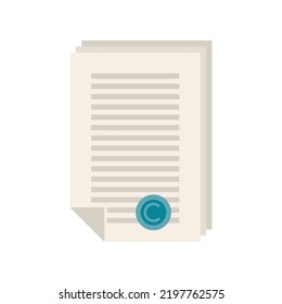 Product manager documents icon. Flat illustration of product manager documents vector icon isolated on white background