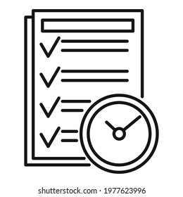 Product manager icon. Outline product manager vector icon for web design isolated on white background