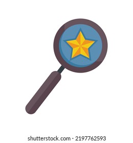 Icono de ampliación del gestor de productos. Ilustración plana del icono vectorial del amplificador del gestor de productos aislado en fondo blanco