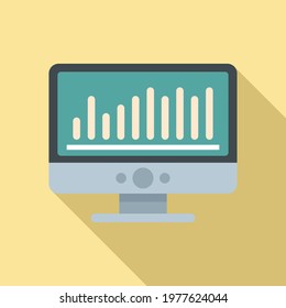 Product manager monitor icon. Flat illustration of product manager monitor vector icon for web design