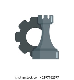Icono de plan de estrategia del administrador de productos. Ilustración plana del plan de estrategia del gestor de productos icono vectorial aislado en fondo blanco