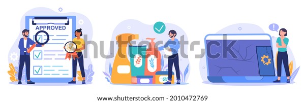 Product Manufacturing Abstract Concept Product Quality Stock Vector ...