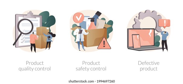 Product manufacturing abstract concept vector illustrations.