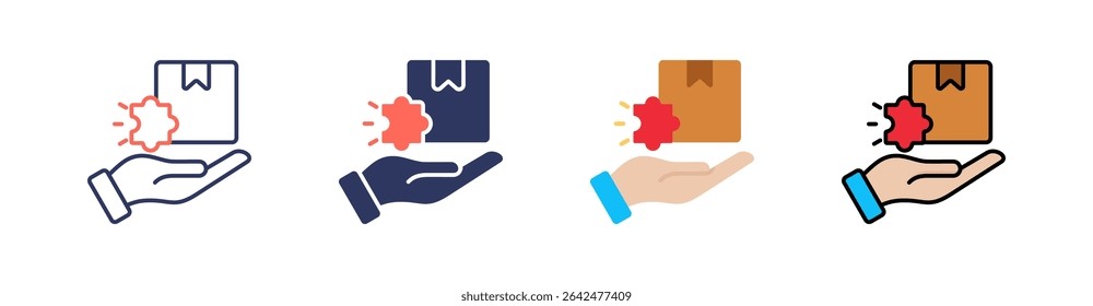 Product Market Fit Multi Style Icon Set Vector