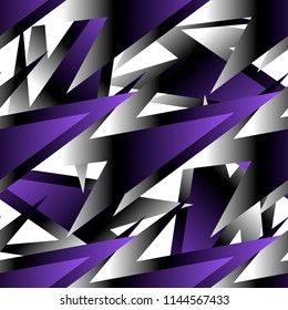 Product Modern colored textile for sports. Abstract geometric seamless pattern. Vector illustration EPS10. Fashion Technology Fabric Racing Branding Background.