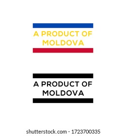 a product of Moldova stamp or seal design vector download