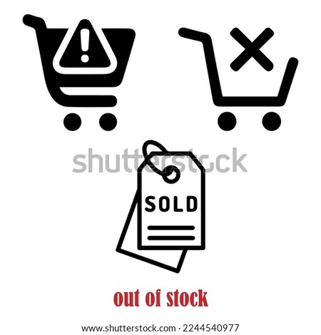 Product not available icon.
Product Icons finished and  already solded - Classic Line Series Foto stock © 