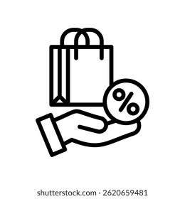 Product Offer Icon Line Vector Illustration