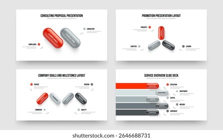 Visão geral do produto Dois Três Quatro Cinco Opção Infográfico Slideshow Design Vetor Illustration Collection. Enterprise Launch 2 3 4 5 Element Diagram Presentation Template Bundle (Pacote de modelos de apresentação de diagramas de elementos).