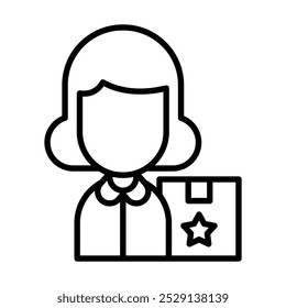 Product Owner icon line vector illustration