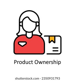 Product Ownership Filled Outline Icon Design illustration. Product Management Symbol on White background EPS 10 File