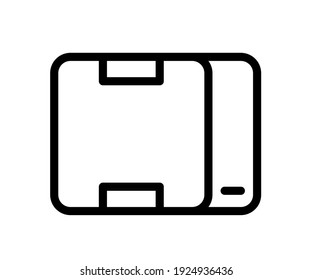 product package box single isolated icon with outline line style