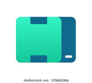 product package box single isolated icon with gradient style 