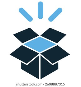  Product package icon vector for shipping, ecommerce, and delivery services. Ideal for representing packed goods, courier parcels, and distribution systems.