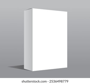 Product packaging cardboard box. Blank white 3D illustration for mockup designing