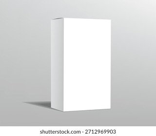 Caja de cartón de embalaje de Producto. Ilustración 3D en blanco para el diseño de maquetas
