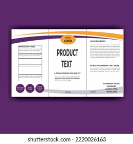 Product packaging design for template.