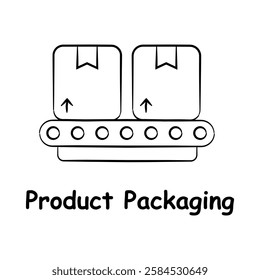 Product Packaging Icon – Automated Manufacturing and Logistics