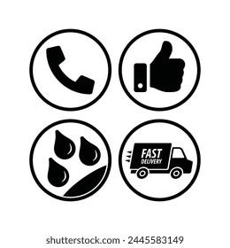 Product Packaging icons line art icons BPA free, water resistant, dish washer, innovative, premium, microwave safe, food grade, fast delivery, customer support 
