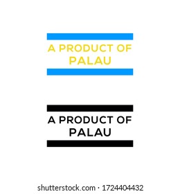 a product of Palau stamp or seal design vector download