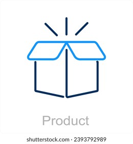 Product and parcel icon concept