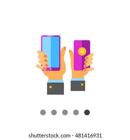 Product placement flat icon
