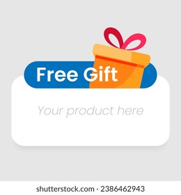 Product placement free gift frame template concept illustration flat design editable vector