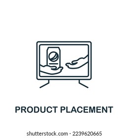 Product Placement icon. Monochrome simple Neuromarketing icon for templates, web design and infographics