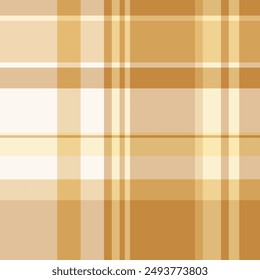 Product plaid pattern vector, 40s seamless fabric background. Cover tartan texture textile check in orange and amber color.