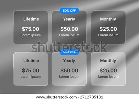 Product Plan Offer Price Package Subscription Table UI Design Layout