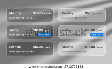 Product Plan Offer Price Package Subscription Table UI Design Layout