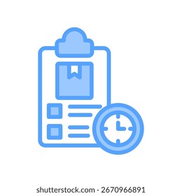 Product Planning Icon blue Vector Illustration