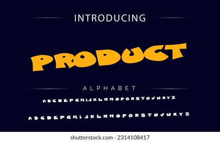 Product Playful style font design, childish alphabet letters and numbers vector illustration