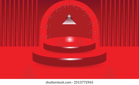fundo do pódio do produto. Composição abstrata em design minimalista. Pedestal de produto de showroom de estúdio, cena de maquete de vitrine de moda.