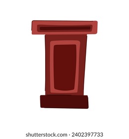 caricatura de podio de producto. plataforma de soporte, escenario peatonal, señal mínima de podio de producto de escena. ilustración vectorial de símbolo aislado