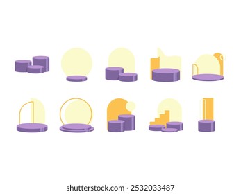 Product Podium Design Element Set 