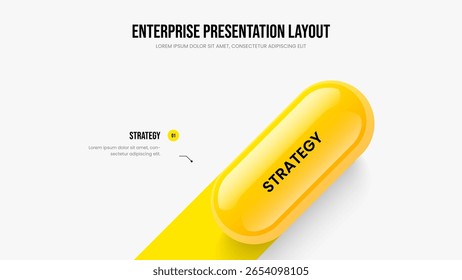 Product Portfolio 1 Step Infographic Presentation Design. Professional Insight Slide Template Vector Illustration. Modern Plan One Option Diagram Frame Layout.