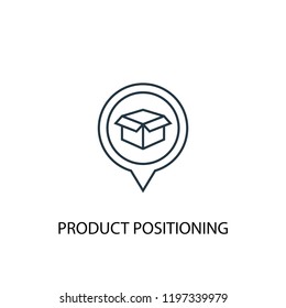 Product Positioning concept line icon. Simple element illustration. Product Positioning concept outline symbol design. Can be used for web and mobile UI/UX
