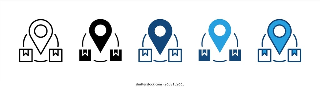 Product Positioning icon set multiple style collection