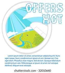 Product poster for shop. Design sale card, offers, price. Vector.