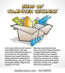 Product poster for shop. Design sale card, offers, price. Vector.