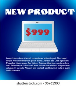 Product poster for shop. Design sale card, offers, price. Vector.