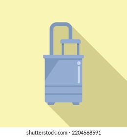 Product pot icon flat vector. Food production. Farm process