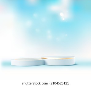 Product presentation. Abstract minimal scene with podium. Background vector 3d render with podium.