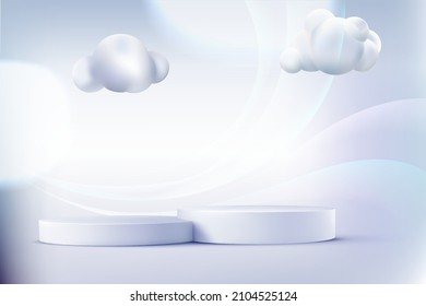 Product presentation. Abstract minimal scene with podium. Background vector 3d render with podium.